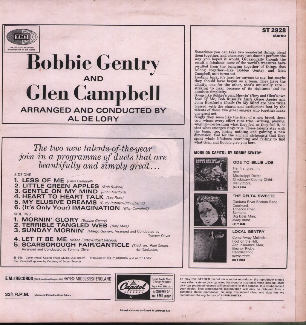 Bobbie Gentry And Glen Campbell - Bobbie Gentry And Glen Campbell - Lp
