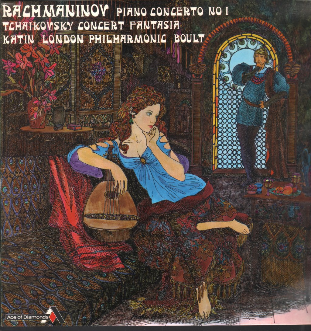 Peter Katin / London Philharmonic Orchestra / Sir Adrian Boult - Rachmaninov - Piano Concerto No. 1 / Tchaikovsky - Concert Fantasia - Lp