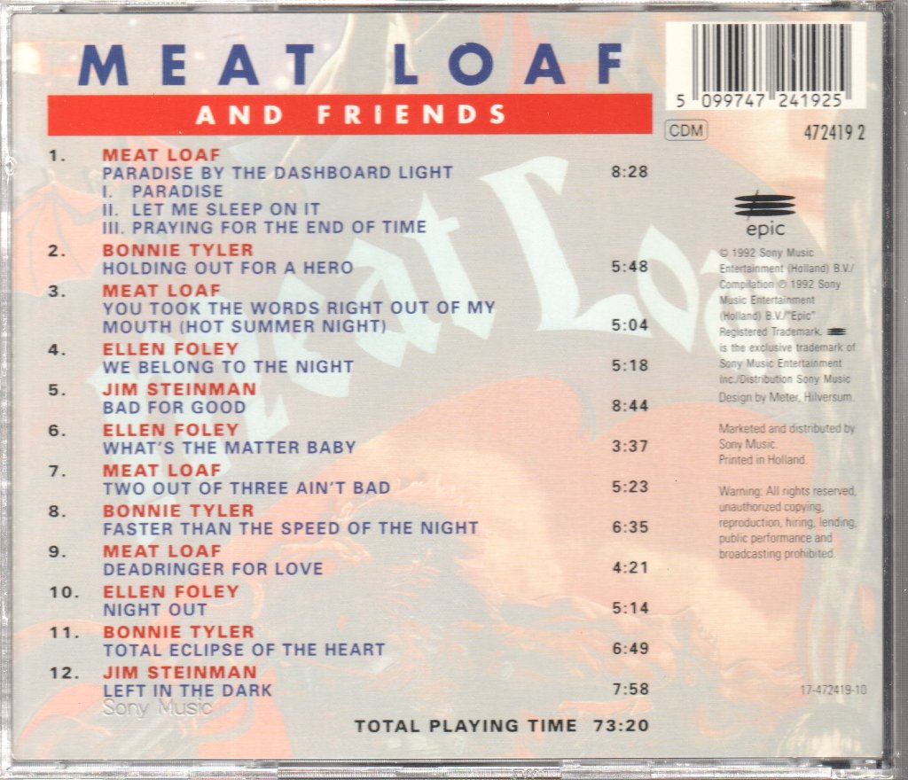 Various Artists - Meat Loaf And Friends - Cd