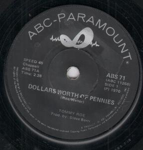 Tommy Roe - Dollars Worth Of Pennies - 7 Inch
