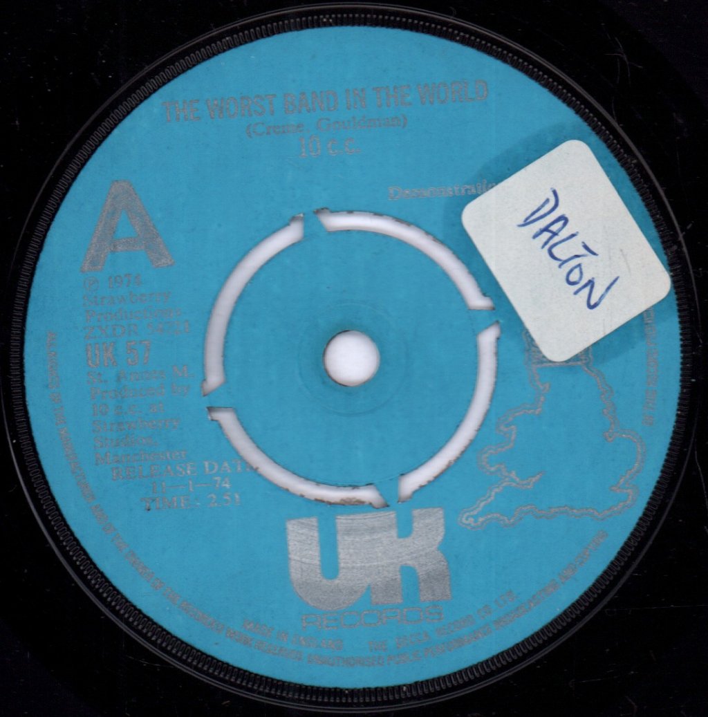 10cc - Worst Band In The World - 7 Inch