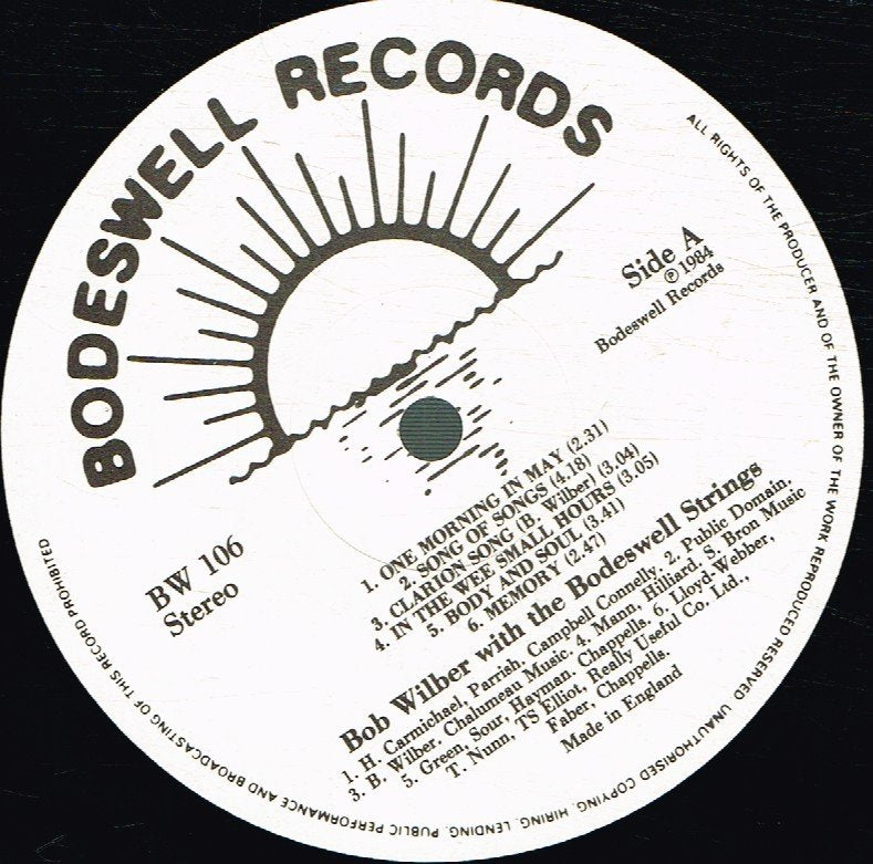 Bob Wilber With The Bodeswell Strings - Reflections - Lp