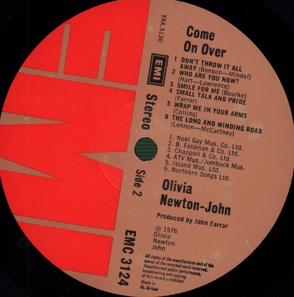 Olivia Newton John - Come On Over - Lp