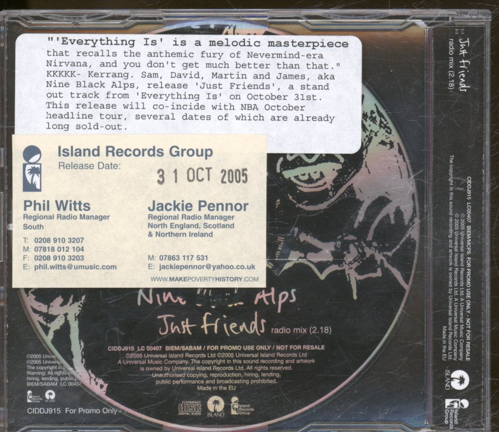 Nine Black Alps - Just Friends - Cd