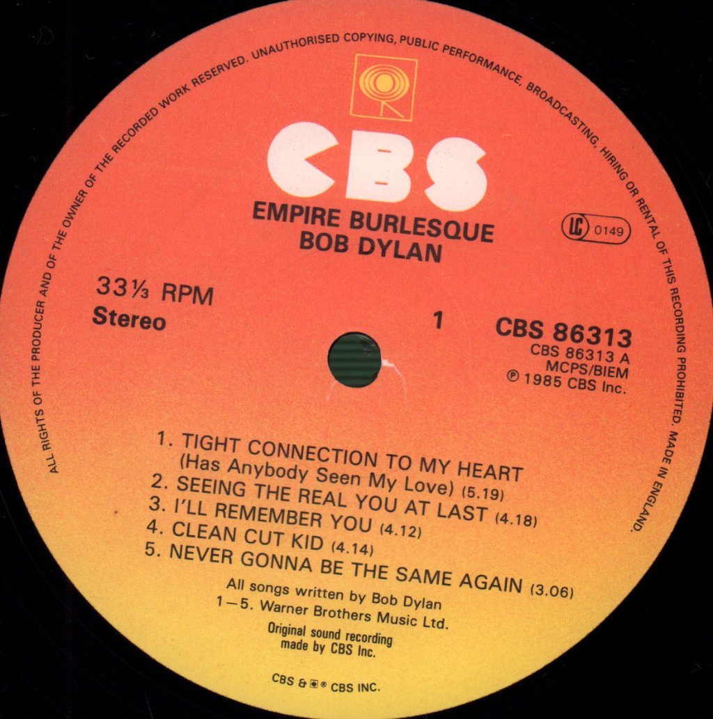 Bob Dylan - Empire Burlesque - Lp