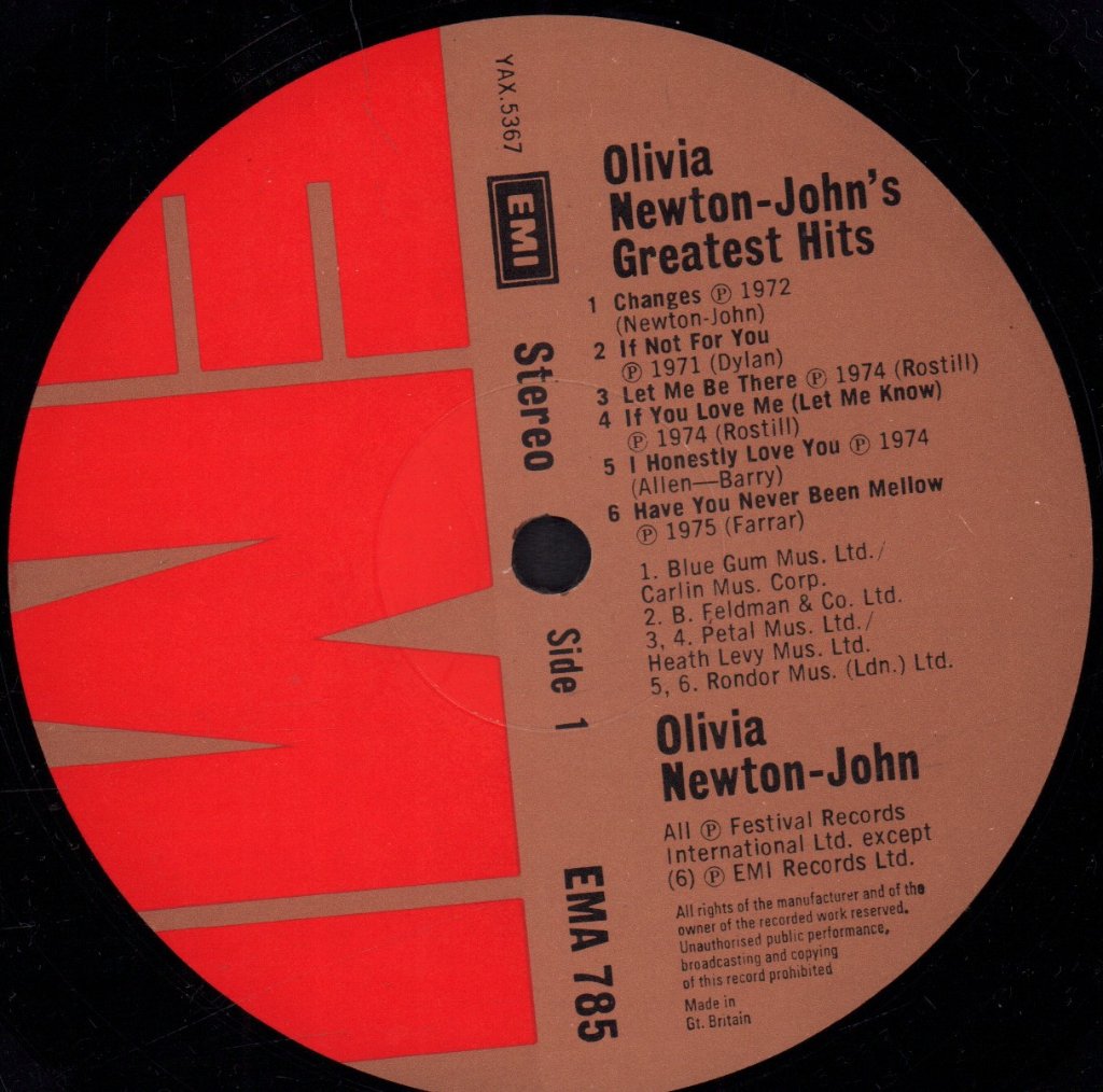 Olivia Newton John - Greatest Hits - Lp