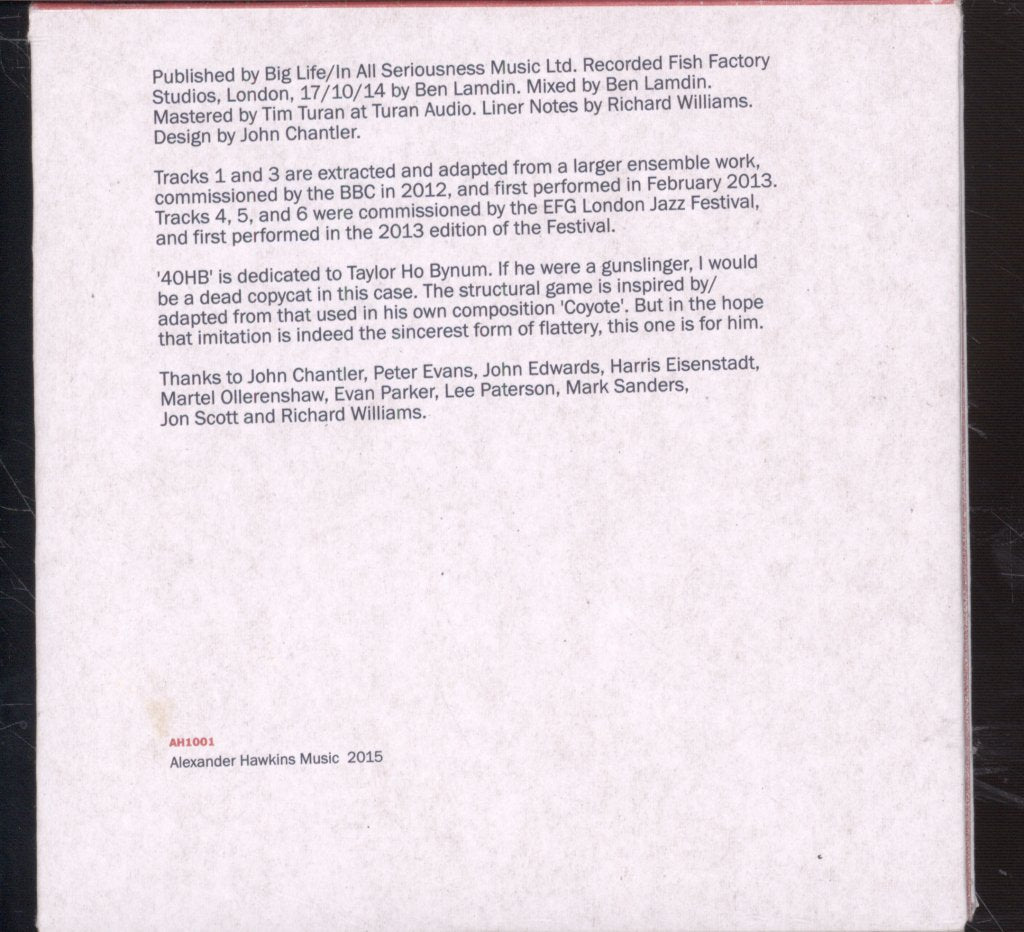 Alexander Hawkins Trio - Alexander Hawkins Trio - Cd