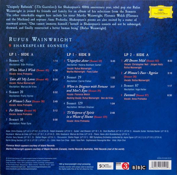 Rufus Wainwright - Take All My Loves 9 Shakespeare Sonnets - Double Lp
