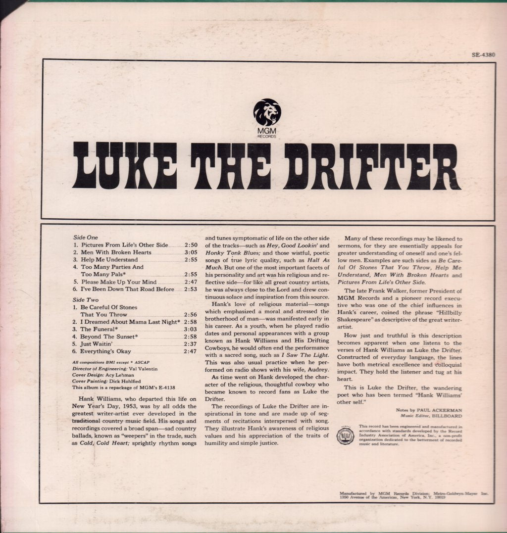 Luke The Drifter - Luke The Drifter - Lp