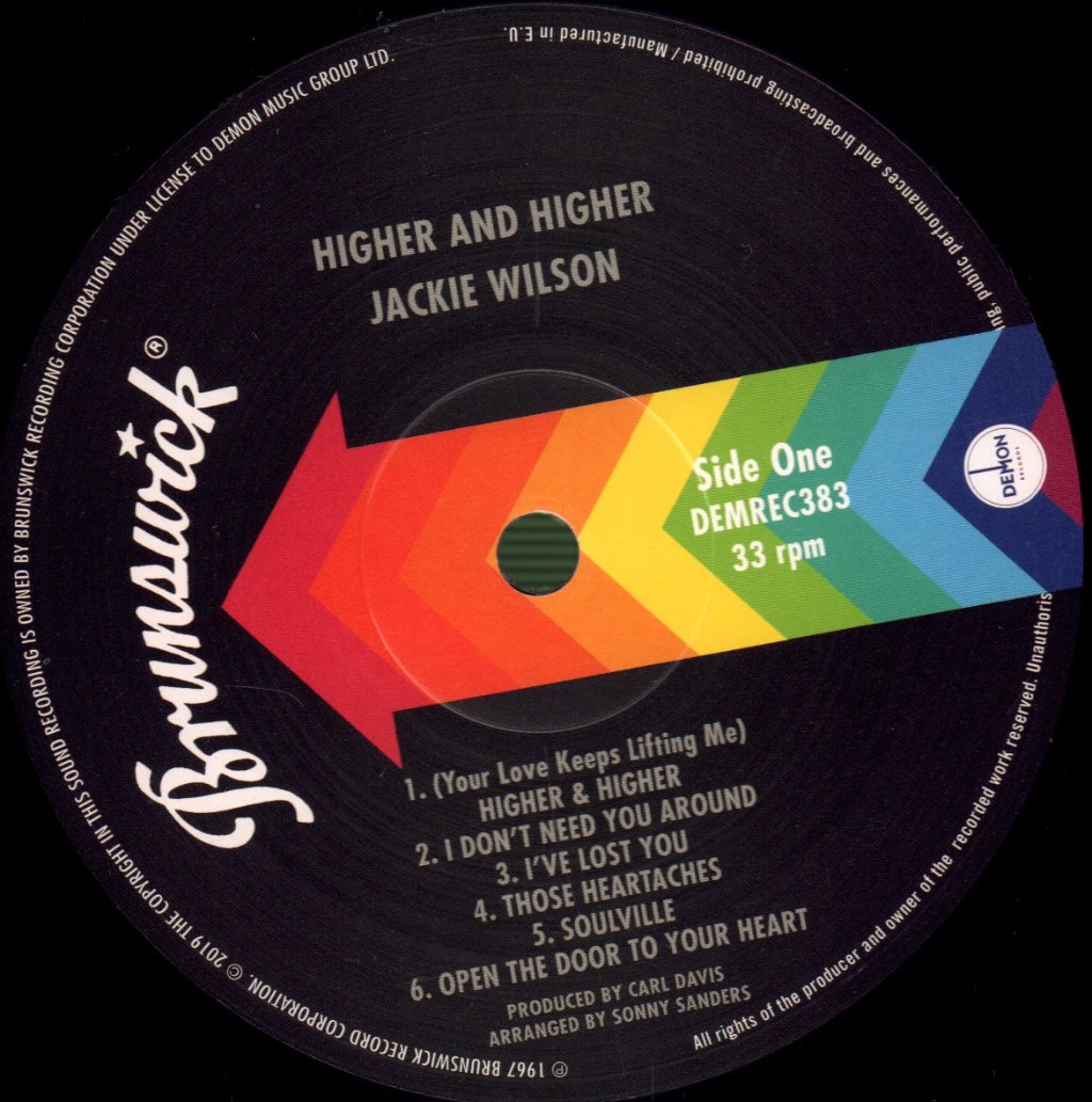 Jackie Wilson - Higher And Higher - Lp