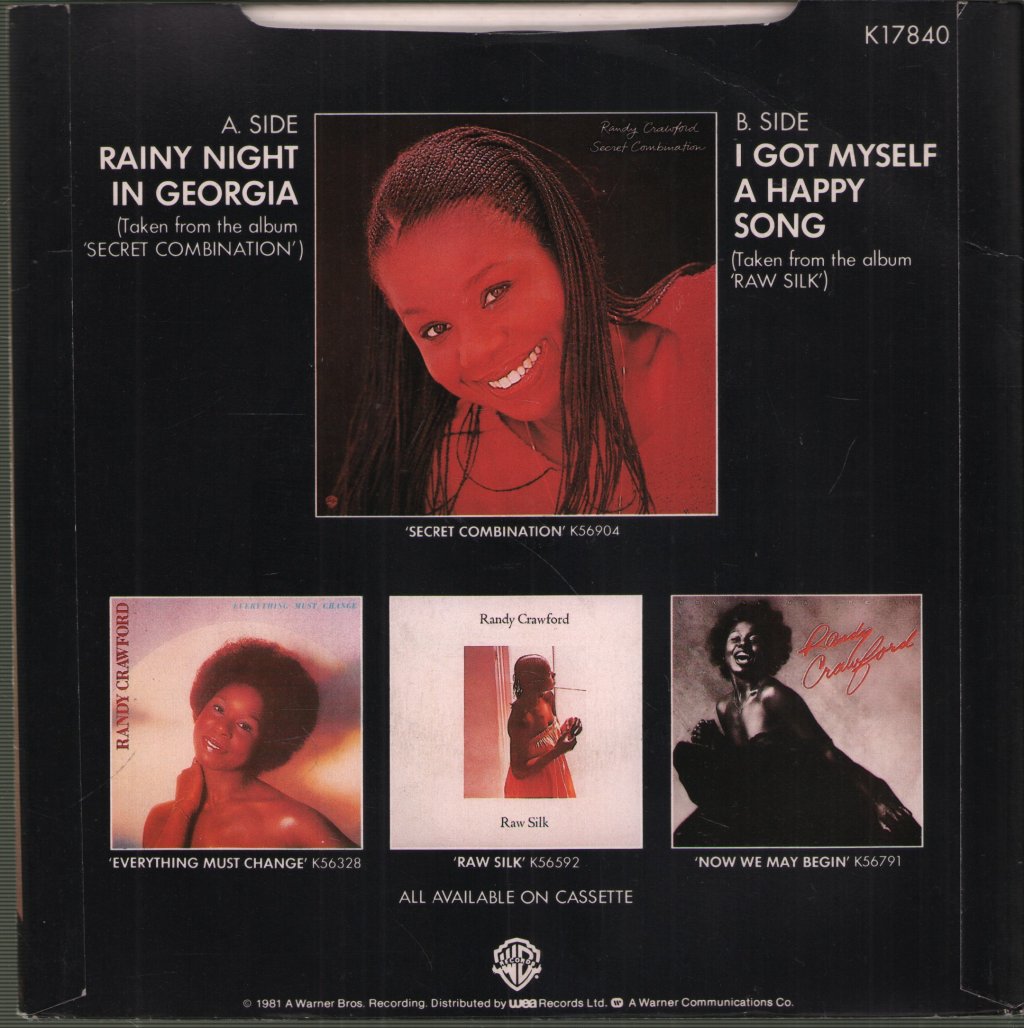 Randy Crawford - Rainy Night In Georgia - 7 Inch
