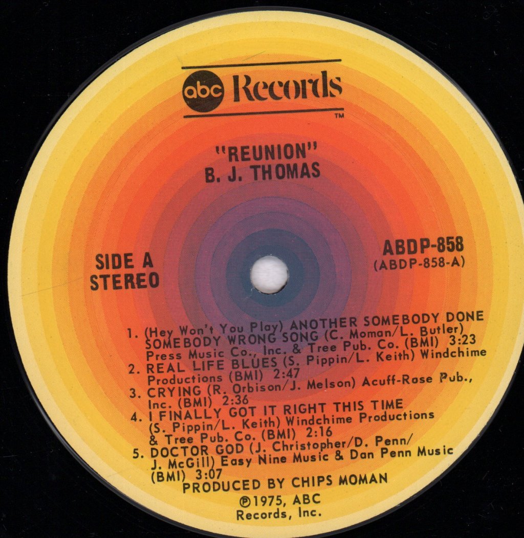 B.J. Thomas - Reunion - Lp