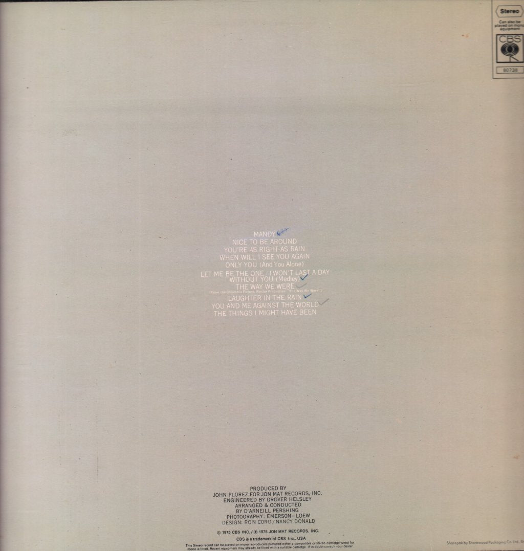 Johnny Mathis - When Will I See You Again - Lp