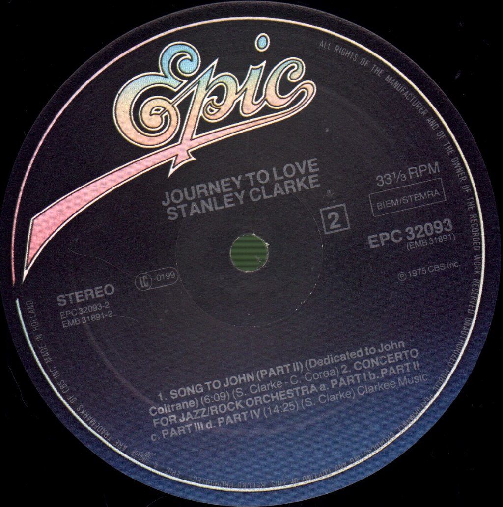 Stanley Clarke - Journey To Love - Lp