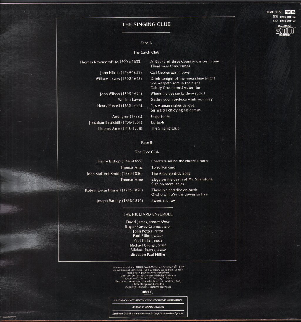 Hilliard Ensemble - Singing Club - Lp