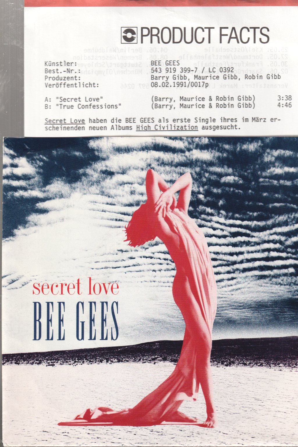 Bee Gees - Secret Love - 7 Inch