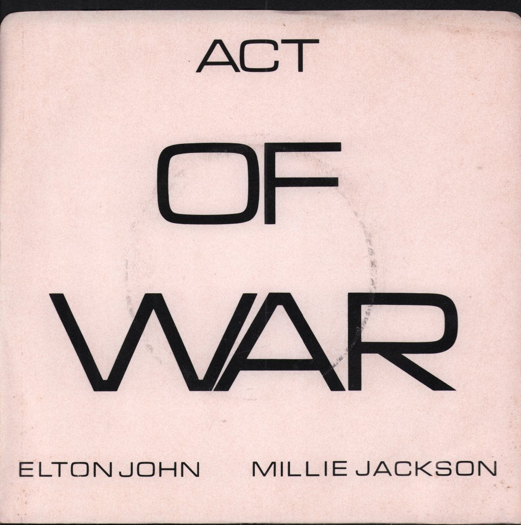 Elton John And Millie Jackson - Act Of War - 7 Inch