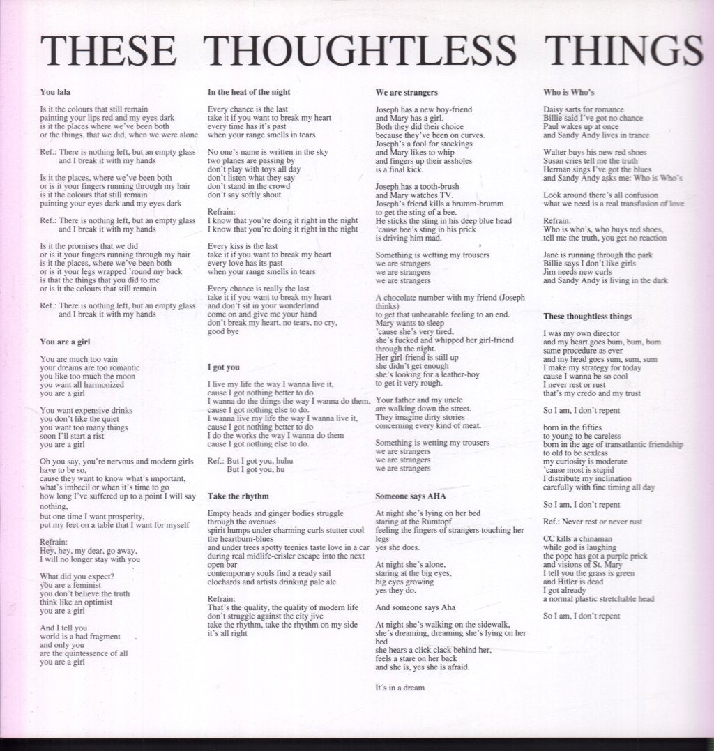 These Thoughtless Things - These Thoughtless Things - Lp