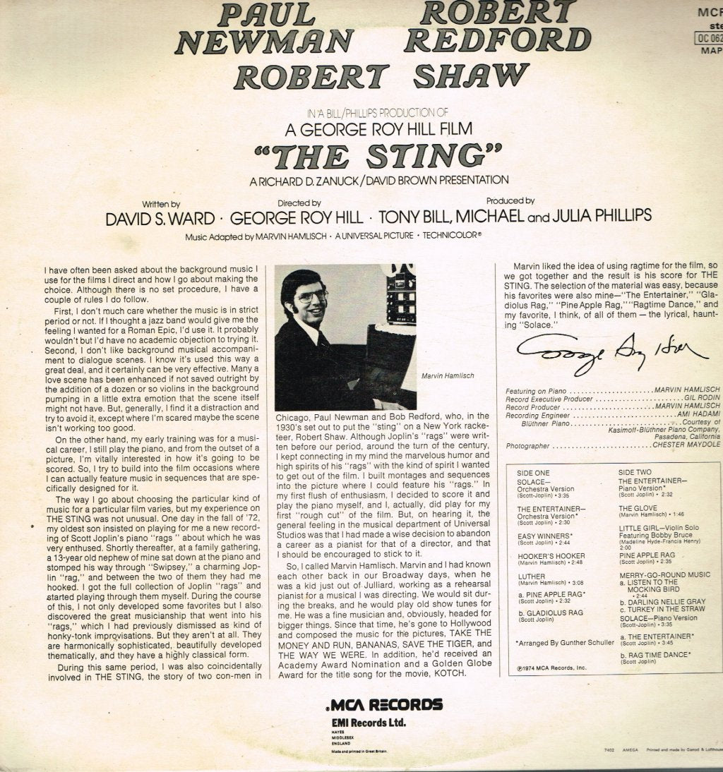 Marvin Hamlisch - Sting Soundtrack - Lp