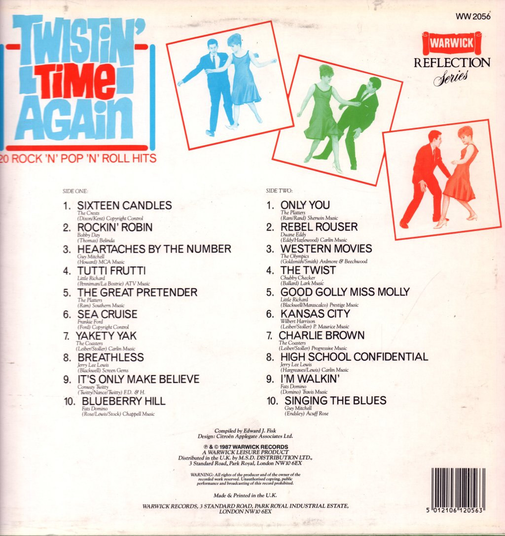 Various Artists - Twistin' Time Again - 20 Rock N Pop N Roll Hits - Lp