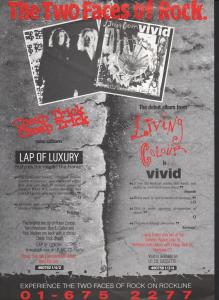 Cheap Trick/Living Colour - Lap Of Luxury/Vivid - Flyer