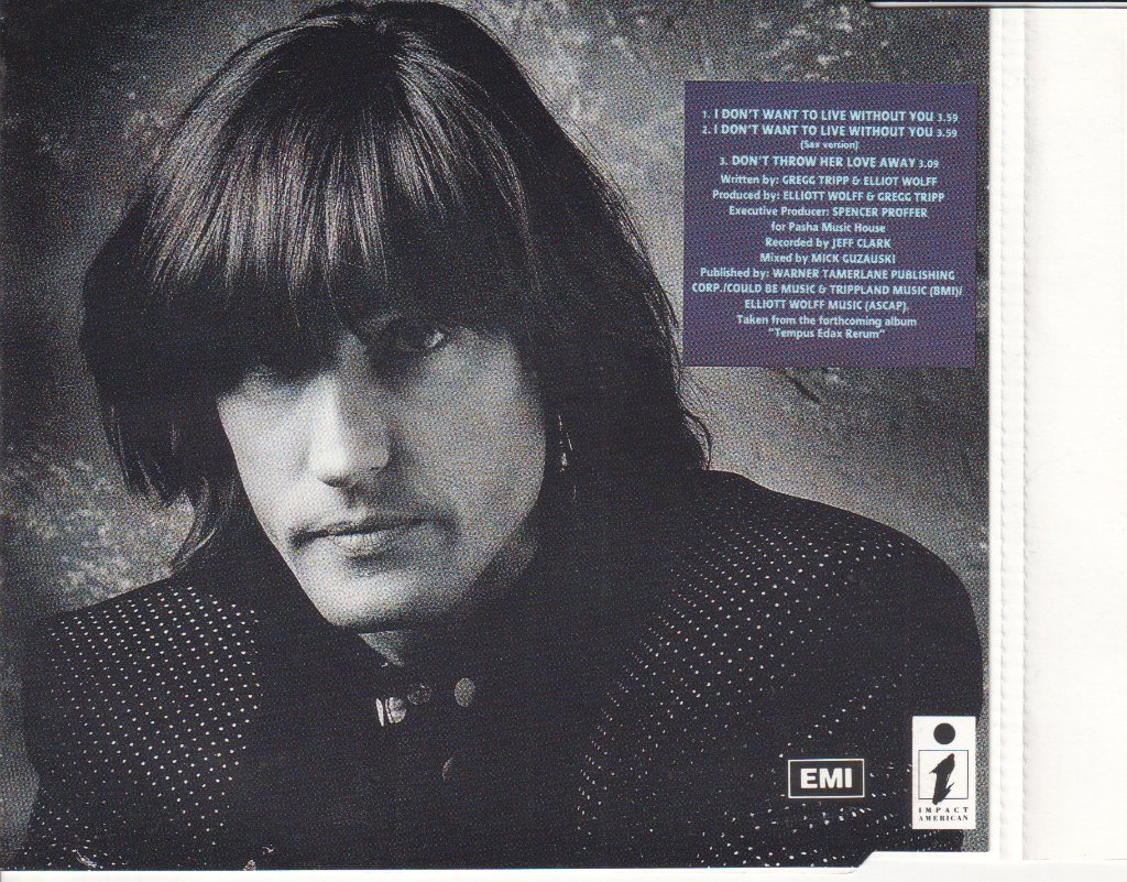 Gregg Tripp - I Don't Want To Live Without You - Cd