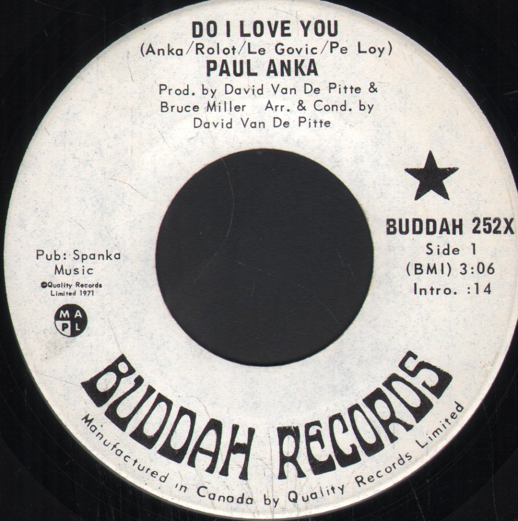 Paul Anka - Do I Love You - 7 Inch