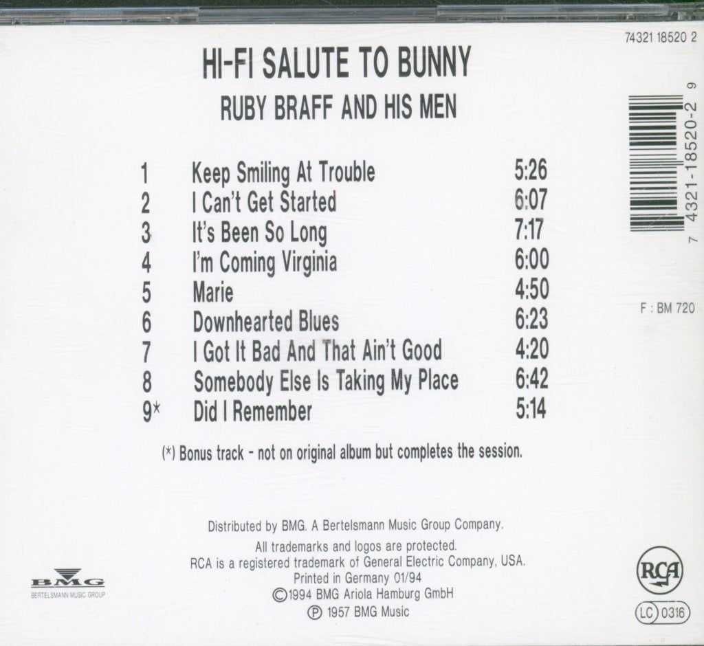Ruby Braff - Hi-Fi Salute To Bunny - Cd