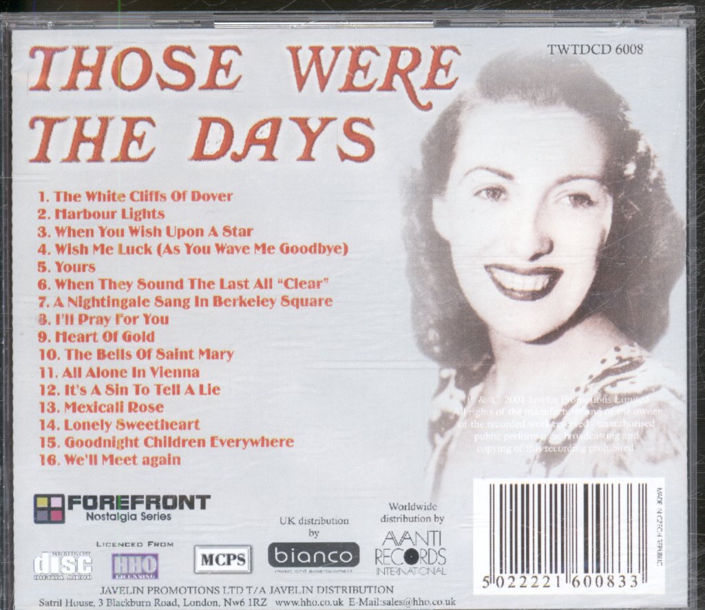 Vera Lynn - Those Were The Days - Cd