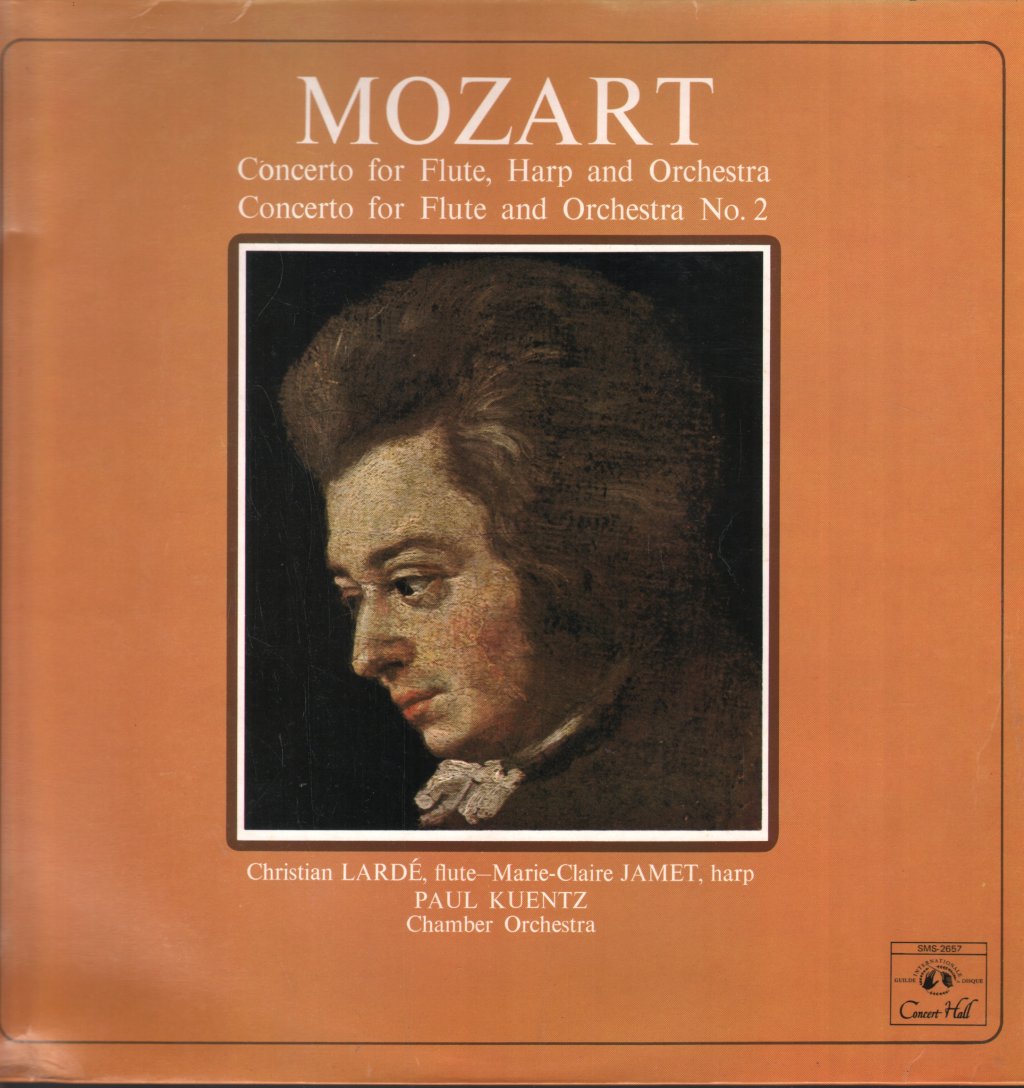 Christian Larde / Marie-Claire Jamet / Paul Kuentz Chamber Orchestra - Mozart - Concertos For Flute, Harp And Orchestra - Lp