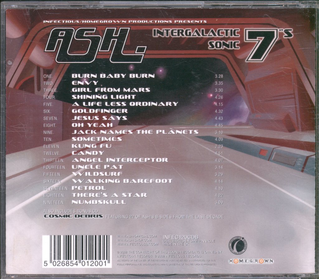 Ash (Irish Group) - Intergalactic Sonic 7"s - Double Cd