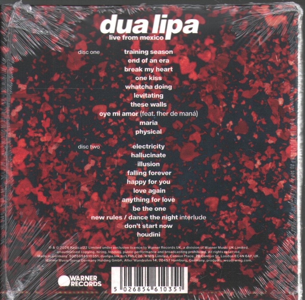 Dua Lipa - Live From Mexico - Double Cd