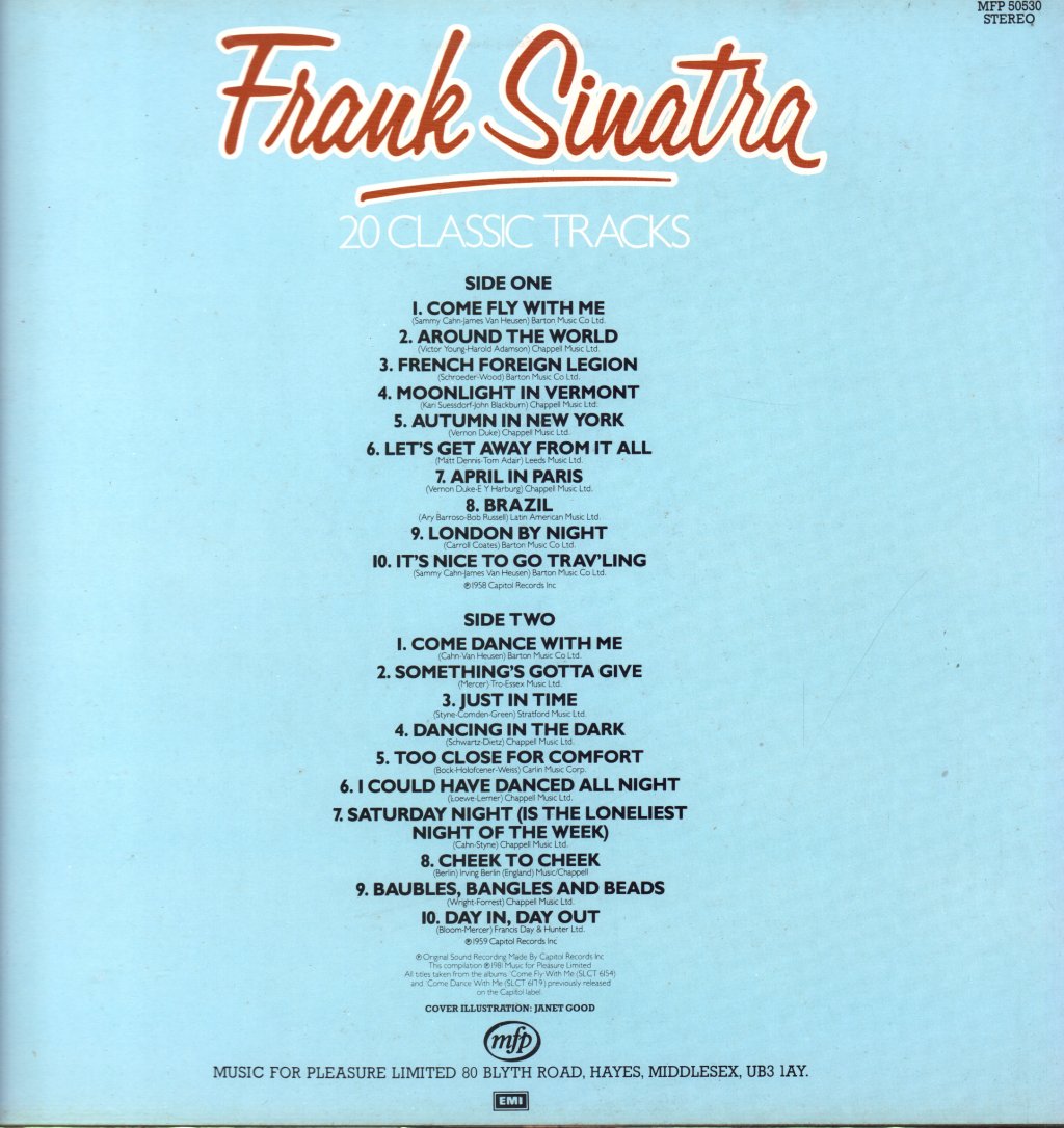 Frank Sinatra - 20 Classic Tracks - Lp