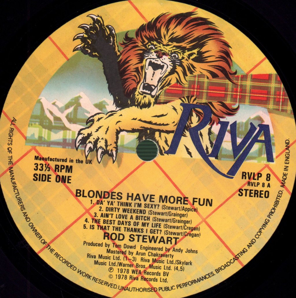 Rod Stewart - Blondes Have More Fun - Lp