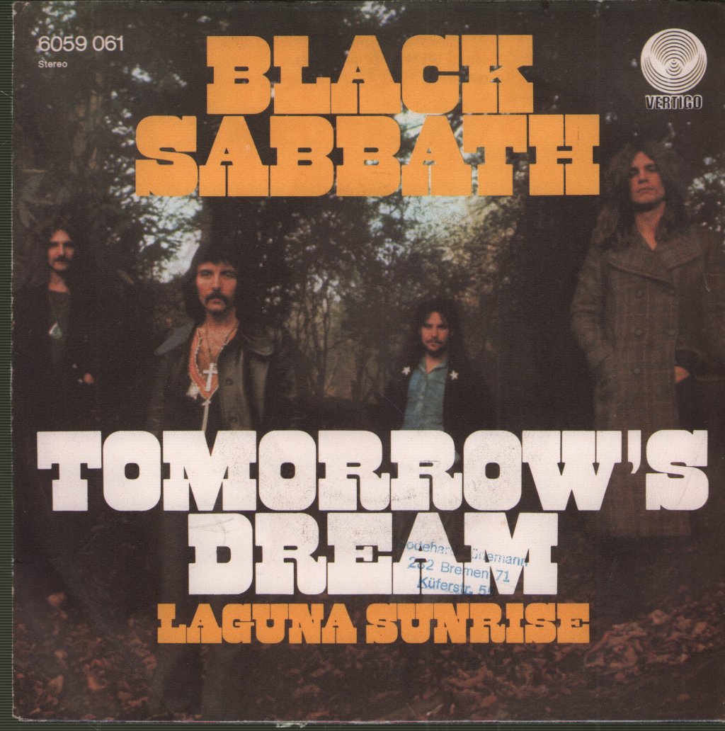 Black Sabbath - Tomorrow's Dream - 7 Inch