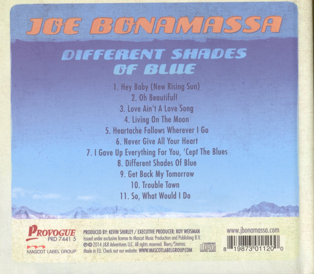 Joe Bonamassa - Different Shades Of Blue - Cd