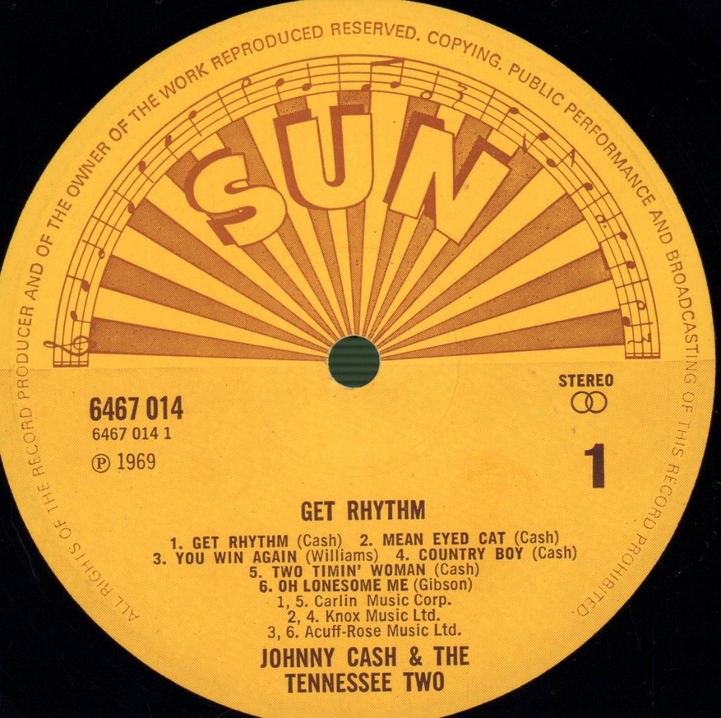 Johnny Cash And The Tennessee Two - Get Rhythm - Lp