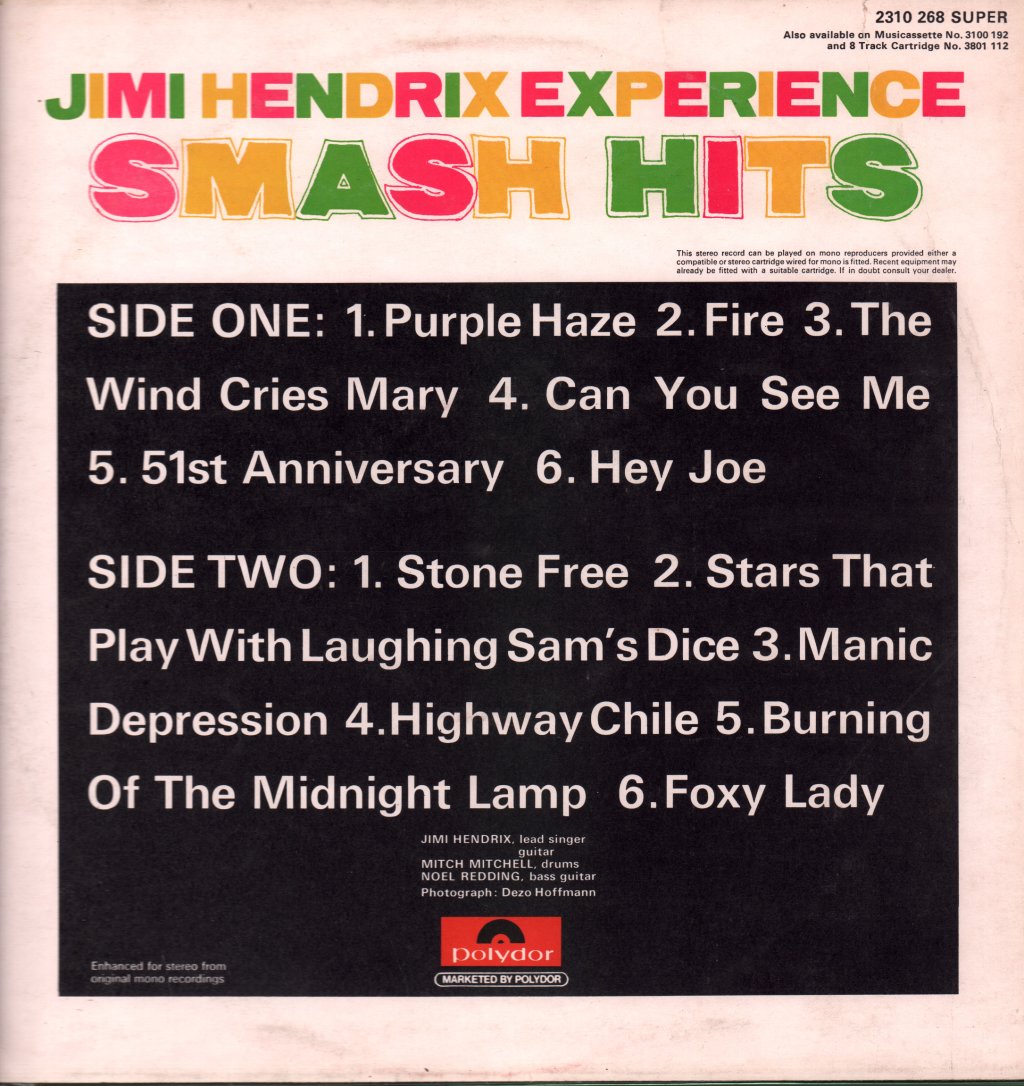 Jimi Hendrix Experience - Smash Hits - Lp