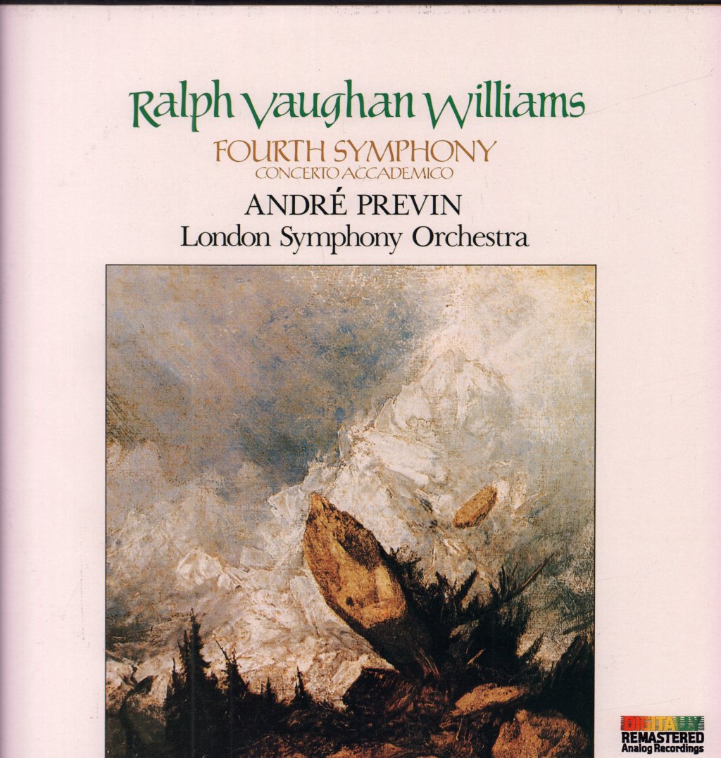 London Symphony Orchestra - vaughan williams symphony No 4 In D Minor / Concerto Academico - Lp