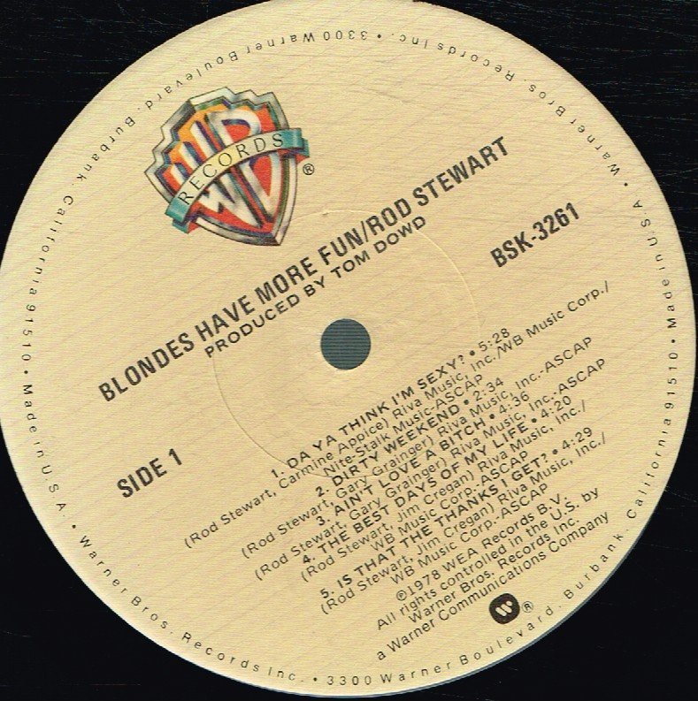 Rod Stewart - Blondes Have More Fun - Lp