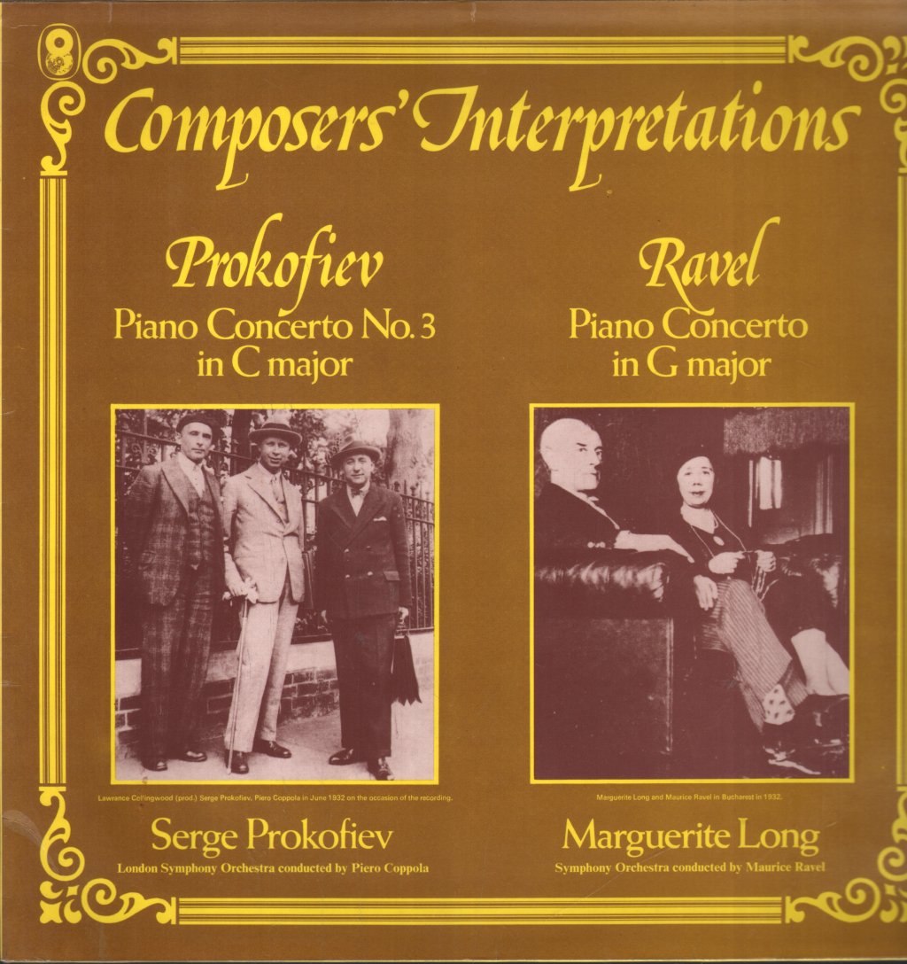 Serge Prokofiev / Maurice Ravel - Composers' Interpretations - Lp
