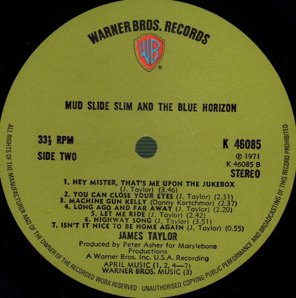 James Taylor - Mud Slide Slim And The Blue Horizon - Lp