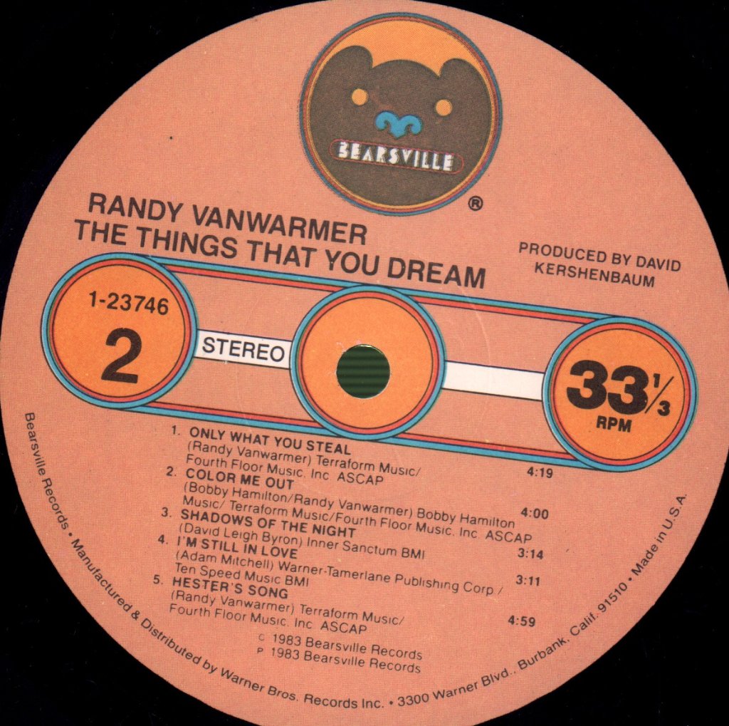 Randy Vanwarmer - Things That You Dream - Lp