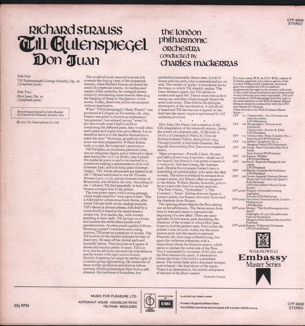 Charles Mackerras / London Philharmonic Orchestra - Richard Strauss - Till Eulenspiegel / Don Juan - Lp