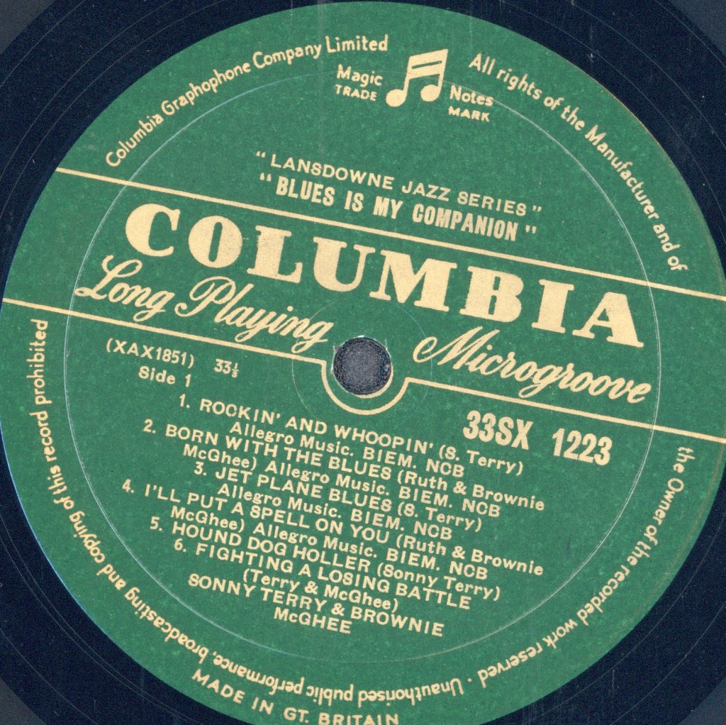 Sonny Terry And Brownie McGhee - Blues Is My Companion - Lp