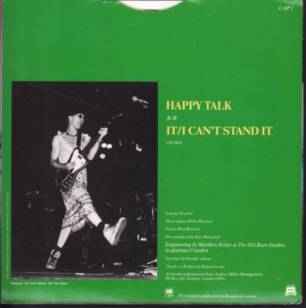 Captain Sensible - Happy Talk - 7 Inch
