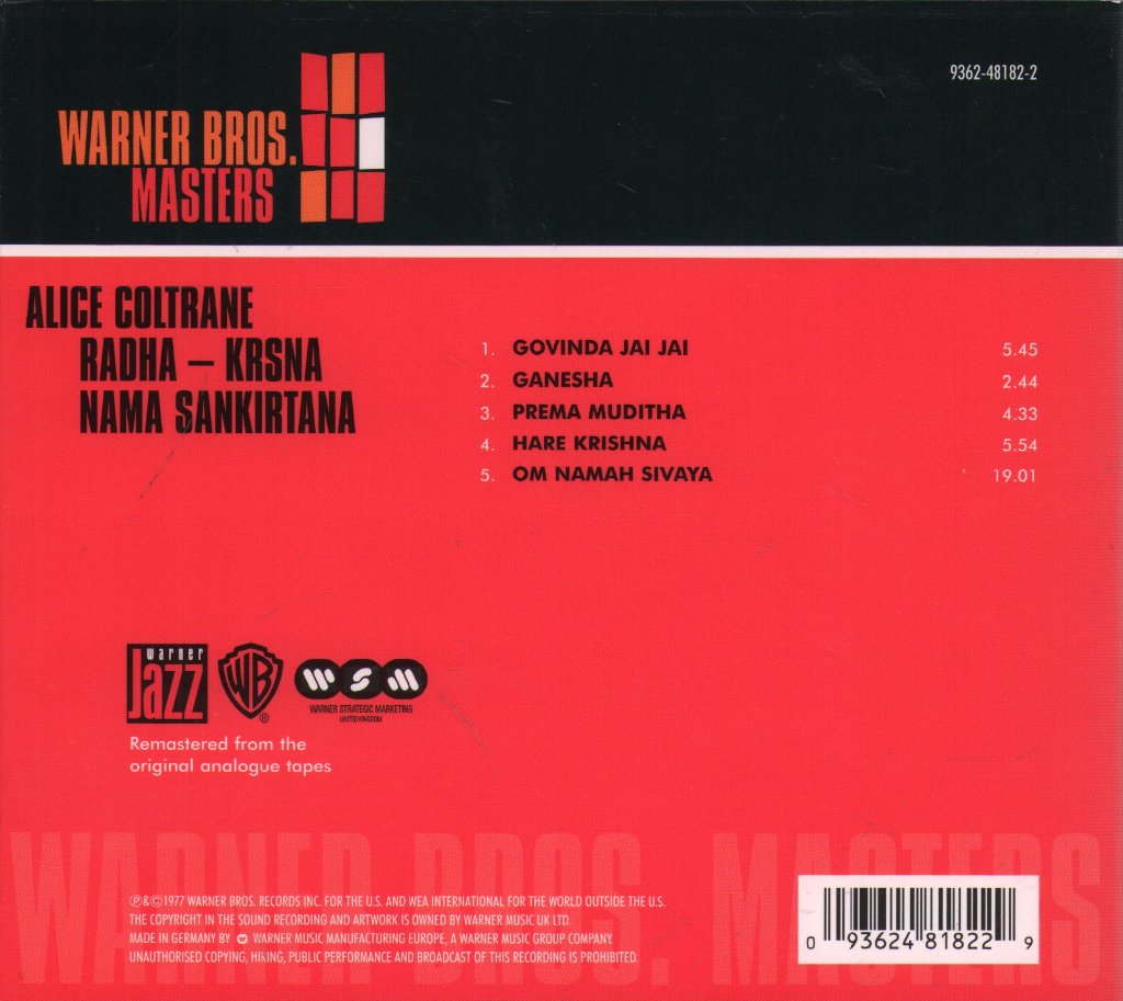 Alice Coltrane - Radha-Kṛṣṇa Nama Sankirtana - Cd