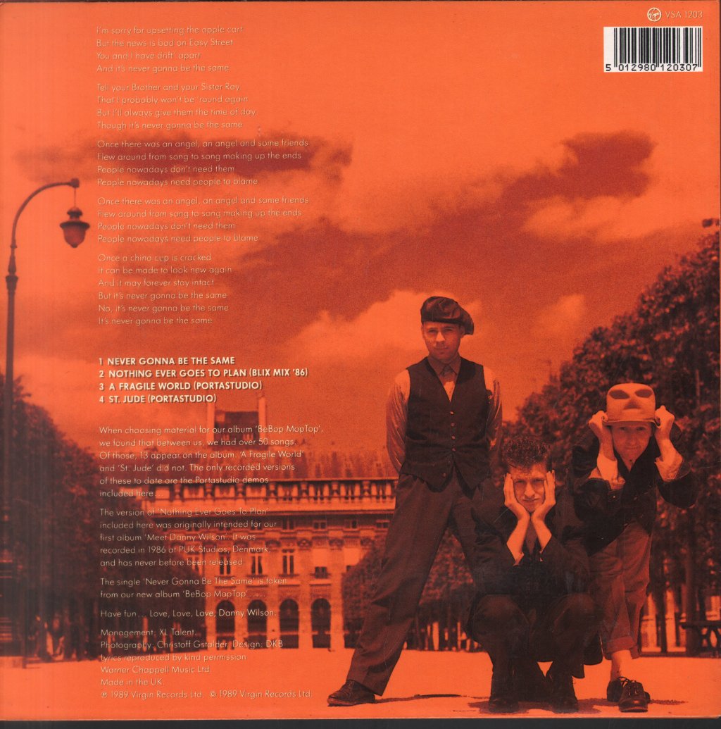 Danny Wilson - Never Gonna Be The Same - 10 Inch