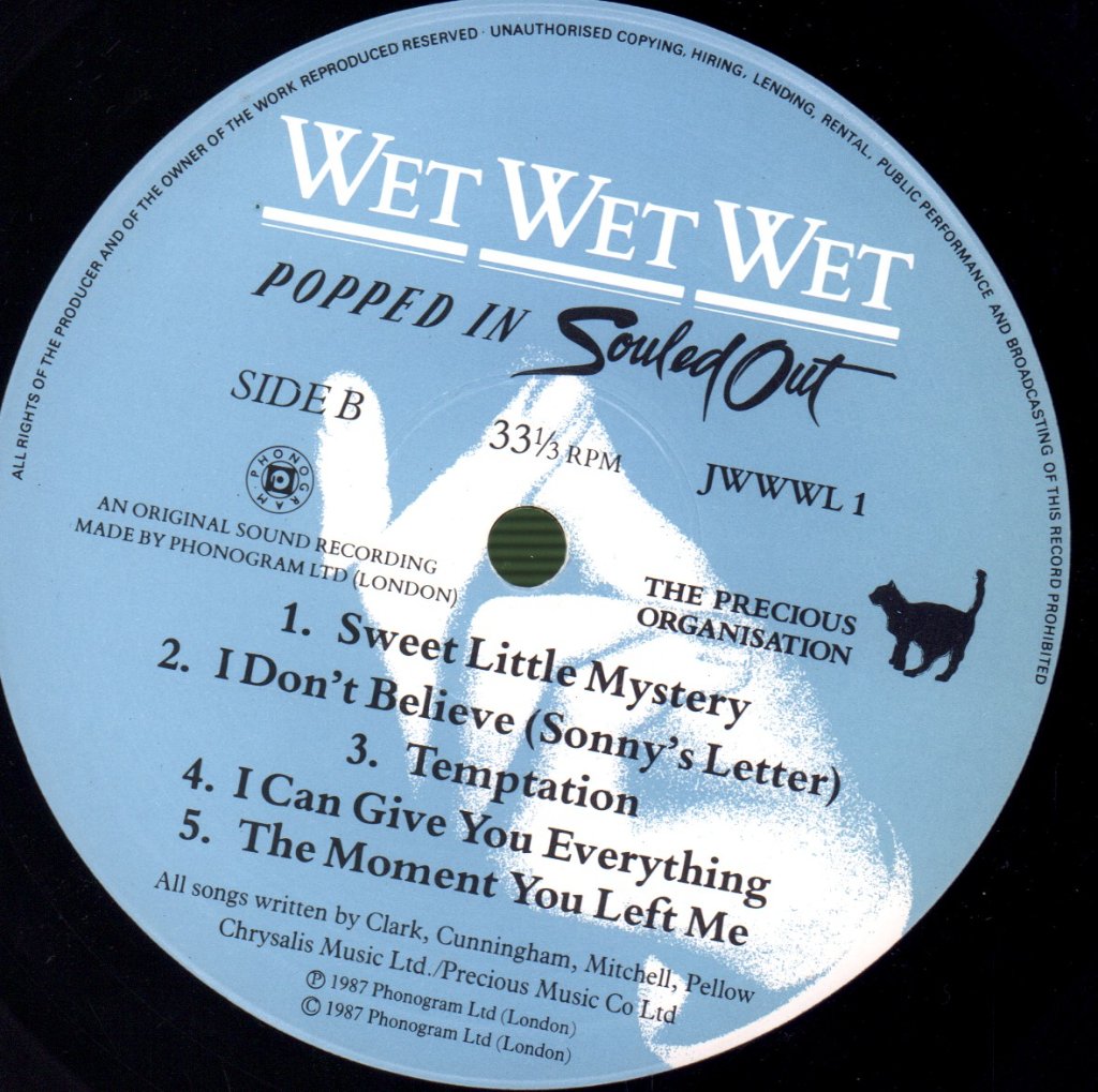 Wet Wet Wet - Popped In Souled Out - Lp