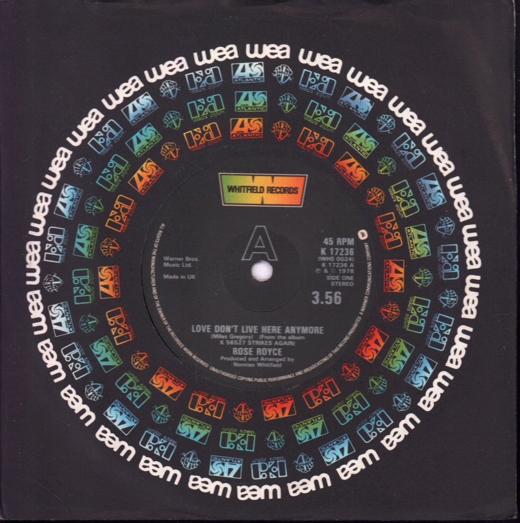 Rose Royce - Love Don't Live Here Anymore - 7 Inch